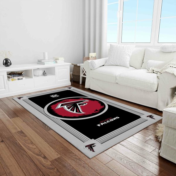 Atlanta Falcons Area Rug NFL Football Team Logo Carpet Living Room Rugs