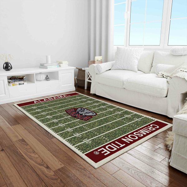 NCAA Alabama Crimson Tide Carpet Living Room Rugs F102140 Rug Regtangle 1