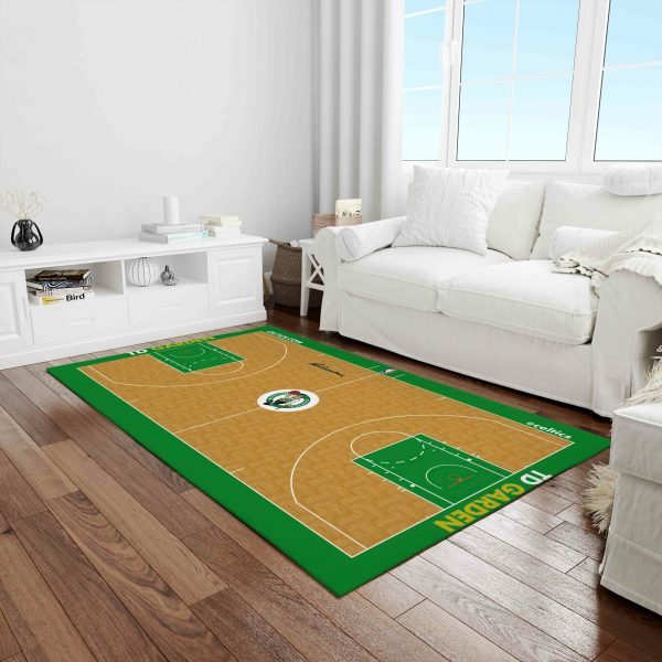 Boston Celtics Court Area Rug Nba Carpet Living Room Rugs Rug Regtangle Carpet