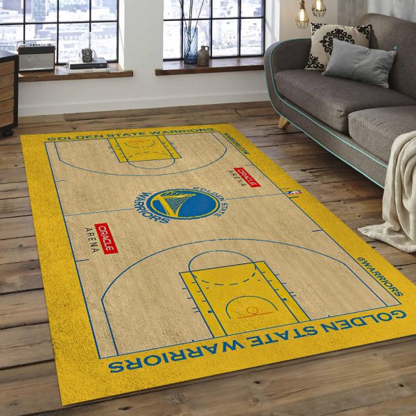 Golden State Warriors Court Nba Carpet Living Room Rug Regtangle Carpet