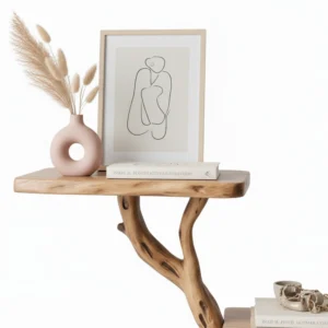 Handcrafted Driftwood Bookcase Nightstand Rustic Tree Branch Design2