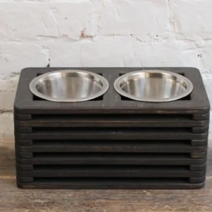 Modern Elevated Double Dog Feeder – Handcrafted Minimalist Plywood Dining Station