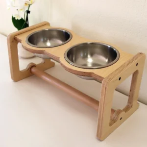 Premium Double Elevated Dog Feeder – Handcrafted Ergonomic Plywood Dining Station